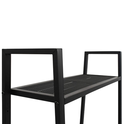 vidaXL Étagère échelle 4 niveaux Métal Noir
