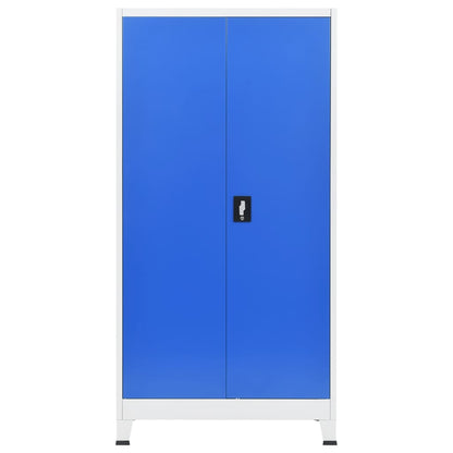 vidaXL Büroschrank Metall 90x40x180 cm Grau und Blau