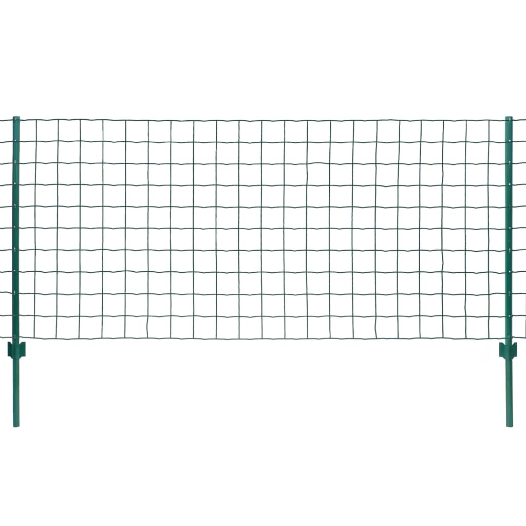 vidaXL Clôture métallique en acier 20 x 0,8 m vert