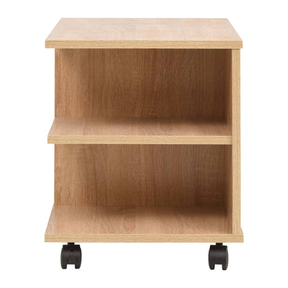 vidaXL Beistelltisch mit Rollen 50×35×42 cm Eichenbraun