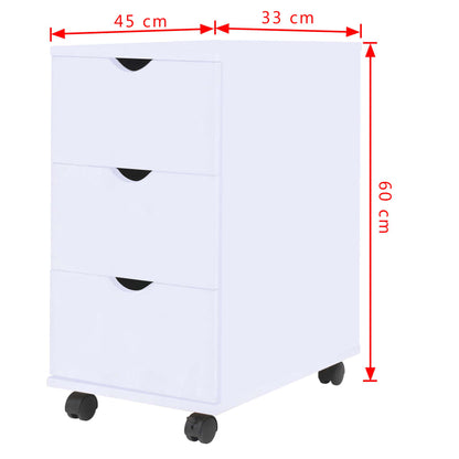 vidaXL Schubladenelement 33×45×60 cm Weiß