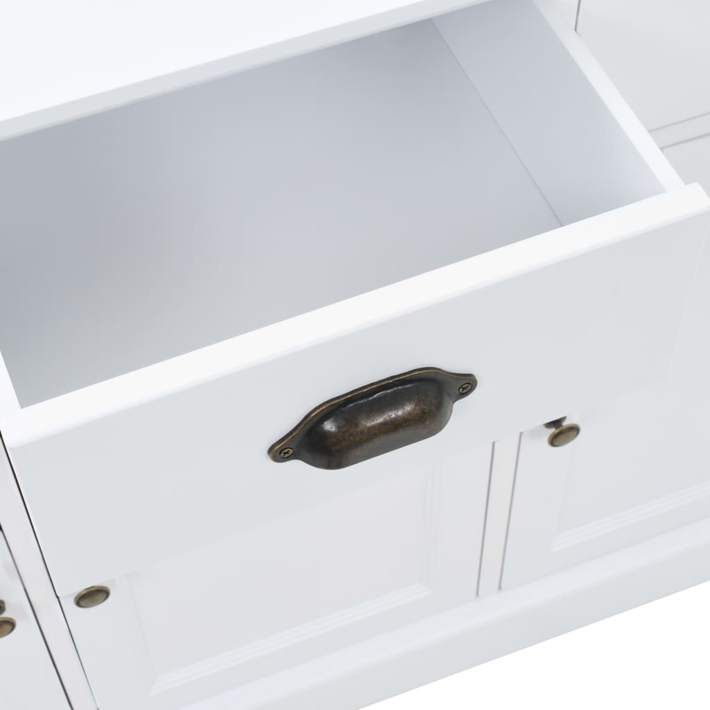 vidaXL Sideboard mit 3 Türen MDF und Kiefernholz 105x35x77,5 cm