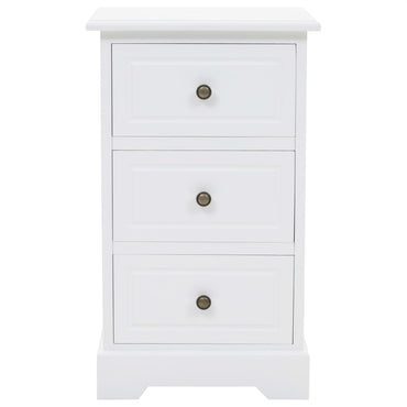 vidaXL Table de chevet MDF et bois de pin 35x32x59 cm