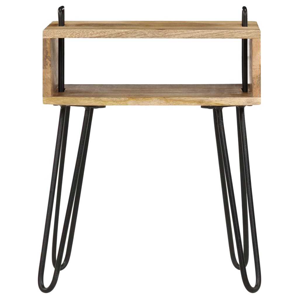vidaXL Table de chevet Bois de manguier massif 40x34x47 cm