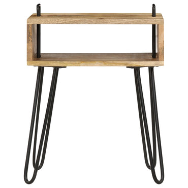 vidaXL Table de chevet Bois de manguier massif 40x34x47 cm