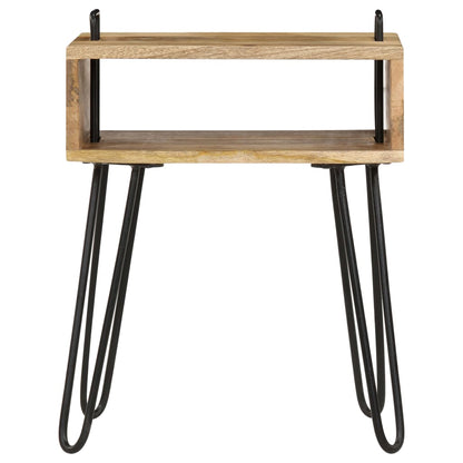 vidaXL Table de chevet Bois de manguier massif 40x34x47 cm