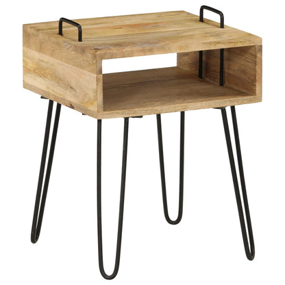 vidaXL Table de chevet Bois de manguier massif 40x34x47 cm
