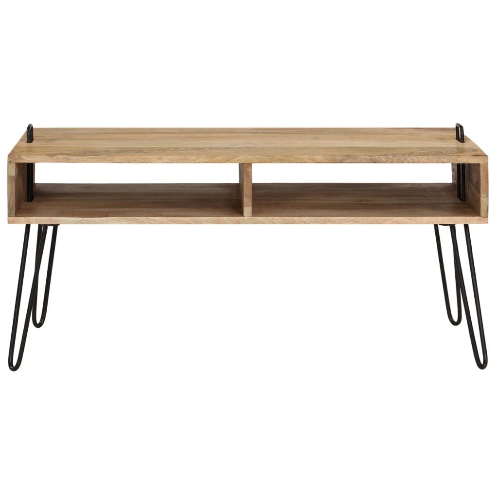 vidaXL Table basse en bois de manguier massif 100x60x45 cm