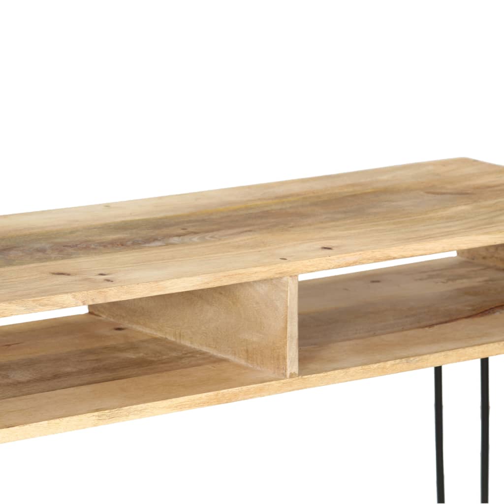 vidaXL Konsolentisch Mangoholz Massiv 115 x 35 x 76 cm