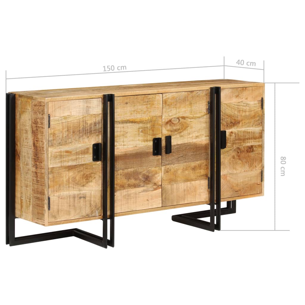vidaXL Sideboard Massivholz Mango 150x40x80 cm