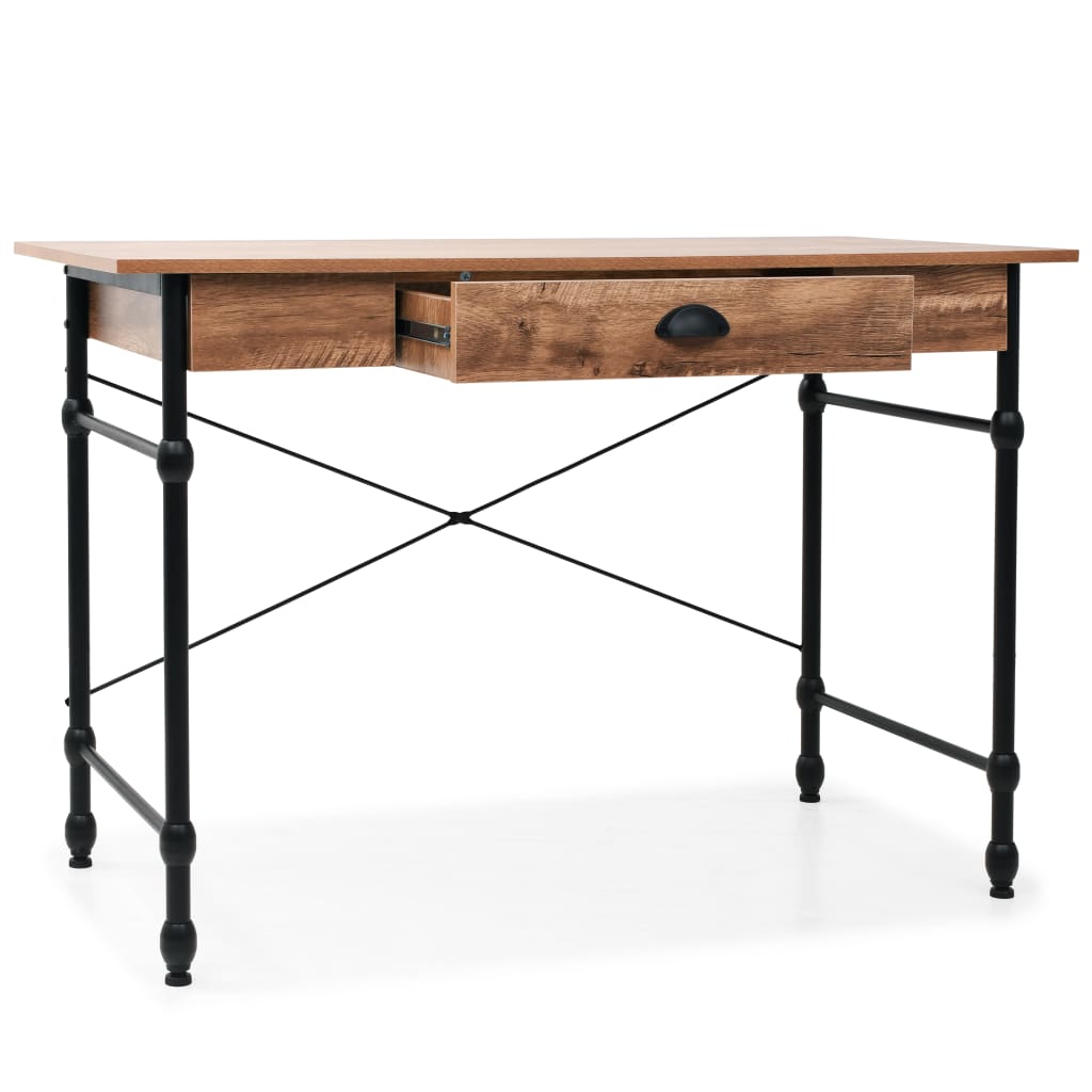 vidaXL Bureau avec tiroir 110 x 55 x 75 cm Couleur chêne