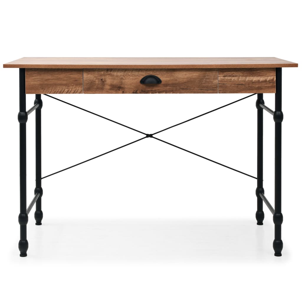 vidaXL Bureau avec tiroir 110 x 55 x 75 cm Couleur chêne