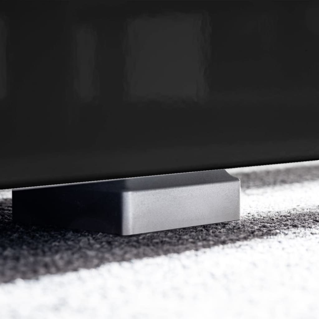 vidaXL Ensemble de meubles TV 5 pcs. Lumières LED Noir brillant
