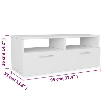 vidaXL 2 Stk. TV-Schränke Holzwerkstoff 95x35x36 cm Weiß