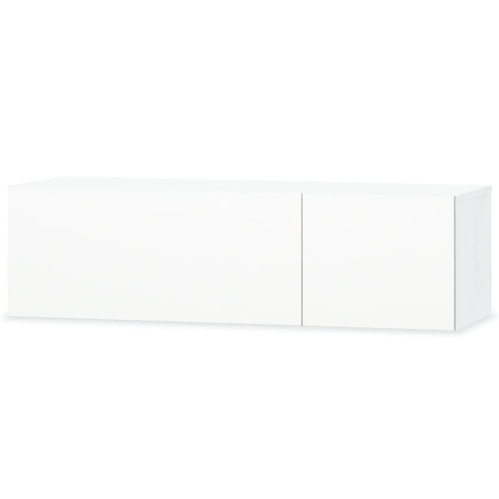 vidaXL TV-Schränke 2 Stk. Holzwerkstoff 120x40x34 cm Hochglanz Weiß
