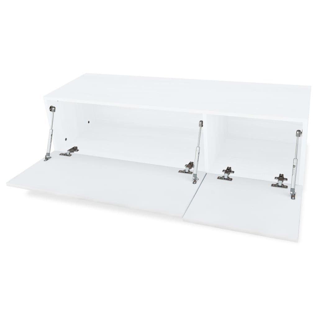 vidaXL TV-Schränke 2 Stk. Holzwerkstoff 120x40x34 cm Hochglanz Weiß