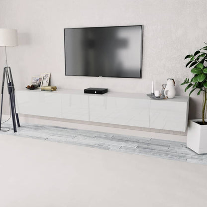 vidaXL TV-Schränke 2 Stk. Holzwerkstoff 120x40x34 cm Hochglanz Weiß
