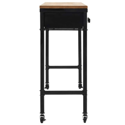 vidaXL Konsolentisch MDF und Tannenholz 100 x 33,5 x 80 cm