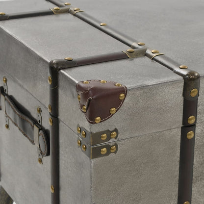 vidaXL Table basse en MDF et aluminium 102x51x47,5 cm