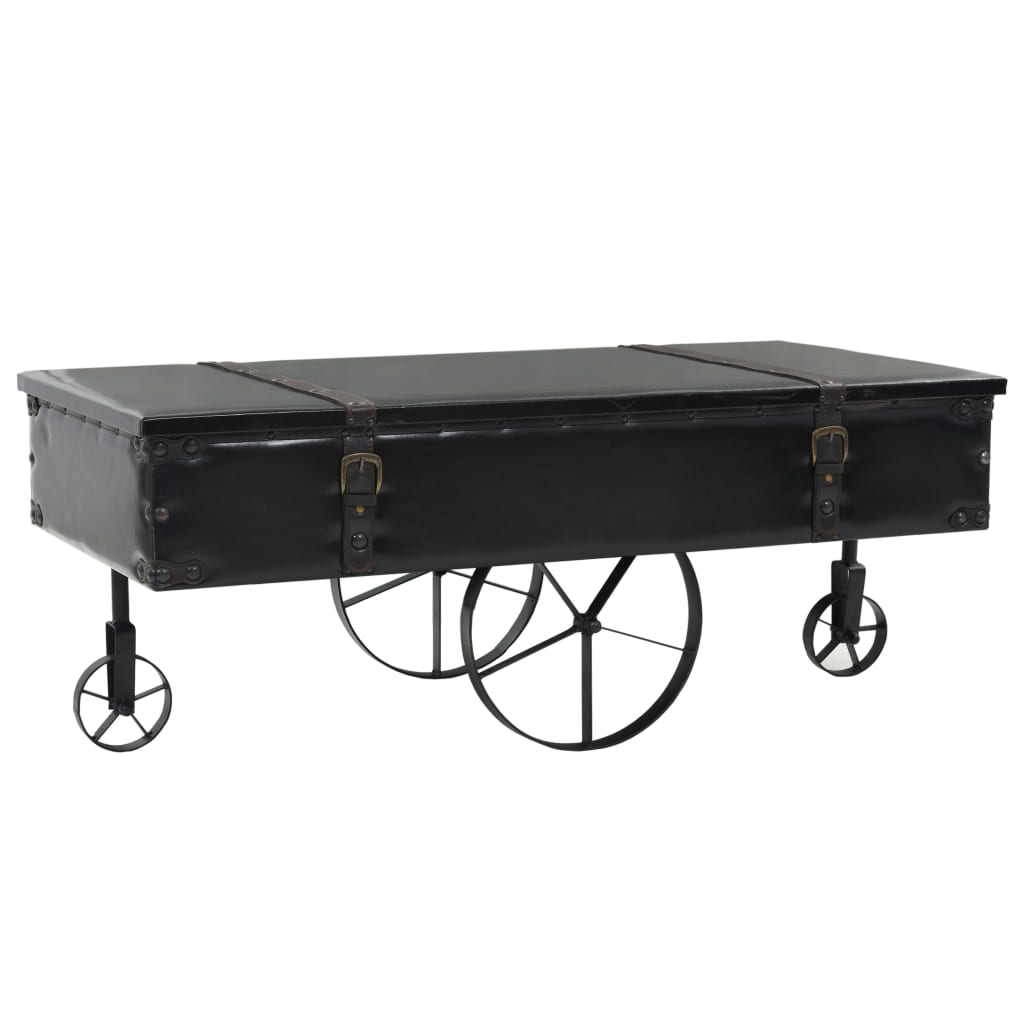 vidaXL Table basse MDF et bois de sapin 110x55x43 cm