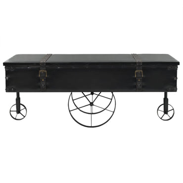 vidaXL Table basse MDF et bois de sapin 110x55x43 cm