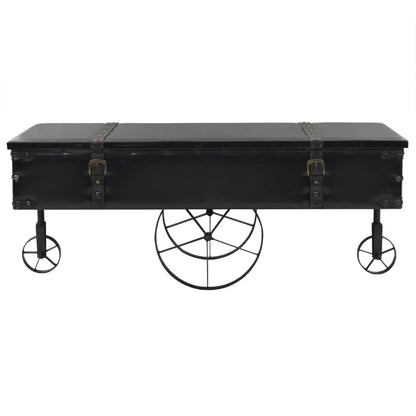 vidaXL Table basse MDF et bois de sapin 110x55x43 cm