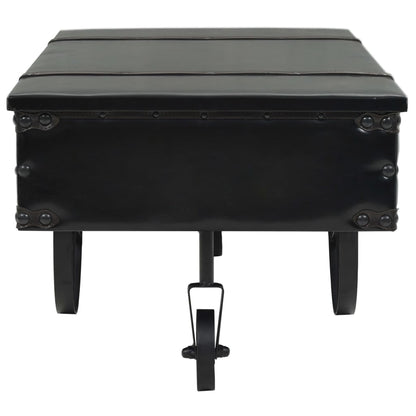 vidaXL Table basse MDF et bois de sapin 110x55x43 cm