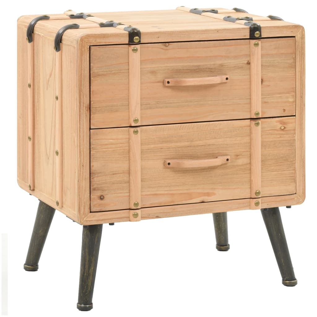 vidaXL Table de chevet en bois de sapin massif 50x35x57 cm