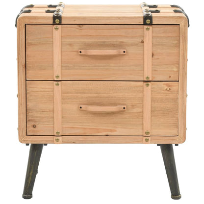 vidaXL Table de chevet en bois de sapin massif 50x35x57 cm