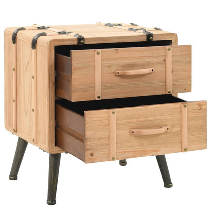 vidaXL Table de chevet en bois de sapin massif 50x35x57 cm
