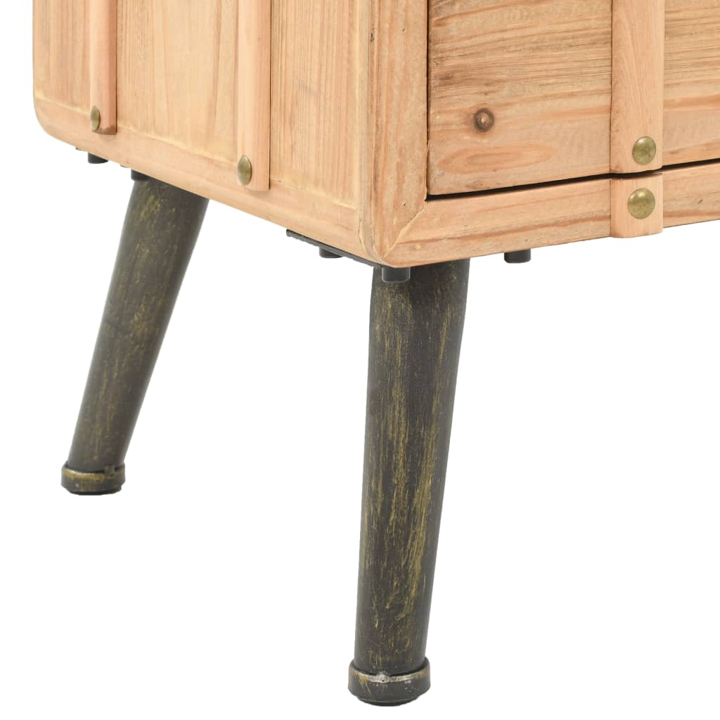vidaXL Table de chevet en bois de sapin massif 50x35x57 cm