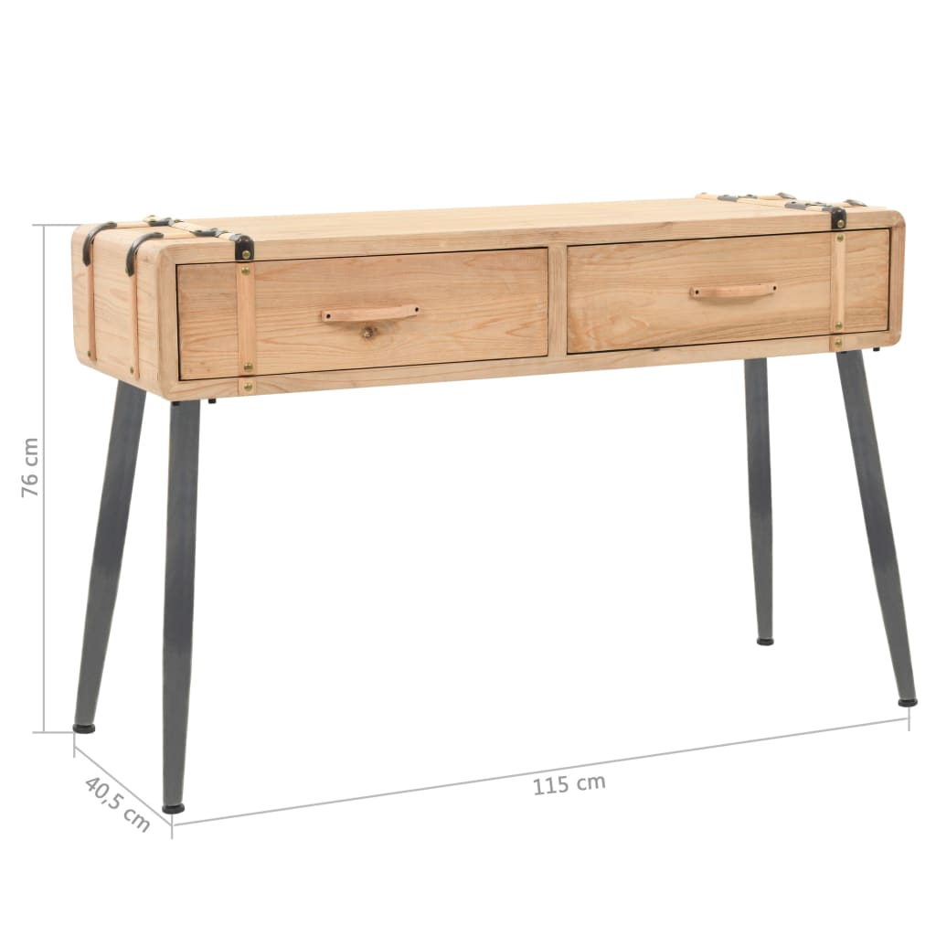 vidaXL Konsolentisch Massivholz Tanne 115x40,5x76 cm