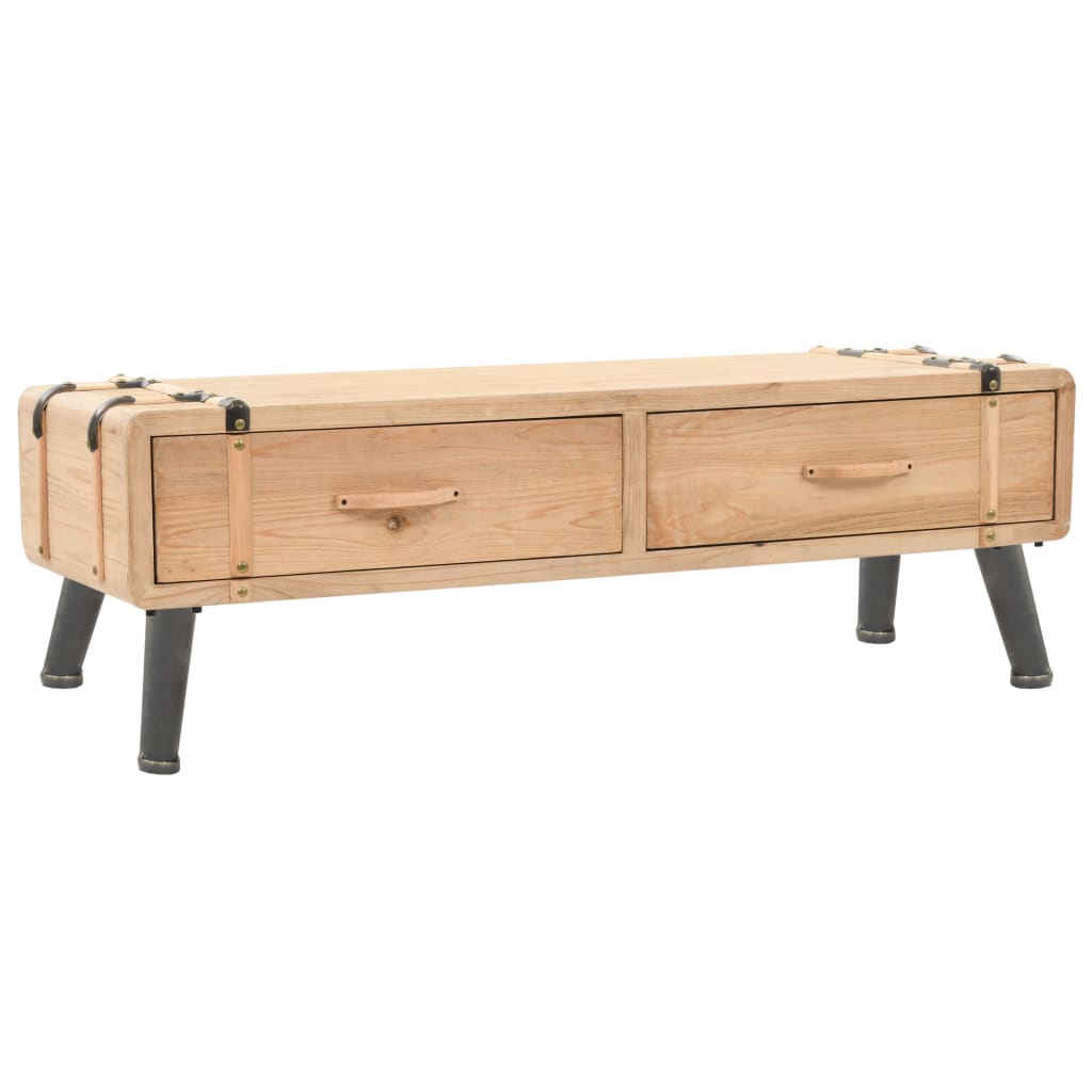 vidaXL Meuble TV bois de sapin massif 120x33x35 cm