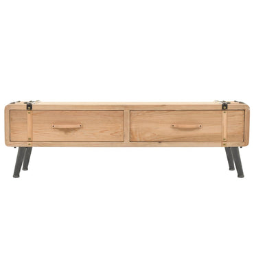 vidaXL Meuble TV bois de sapin massif 120x33x35 cm