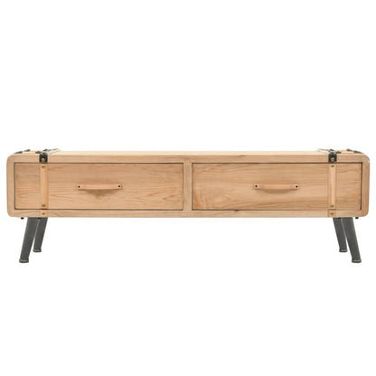 vidaXL Meuble TV bois de sapin massif 120x33x35 cm