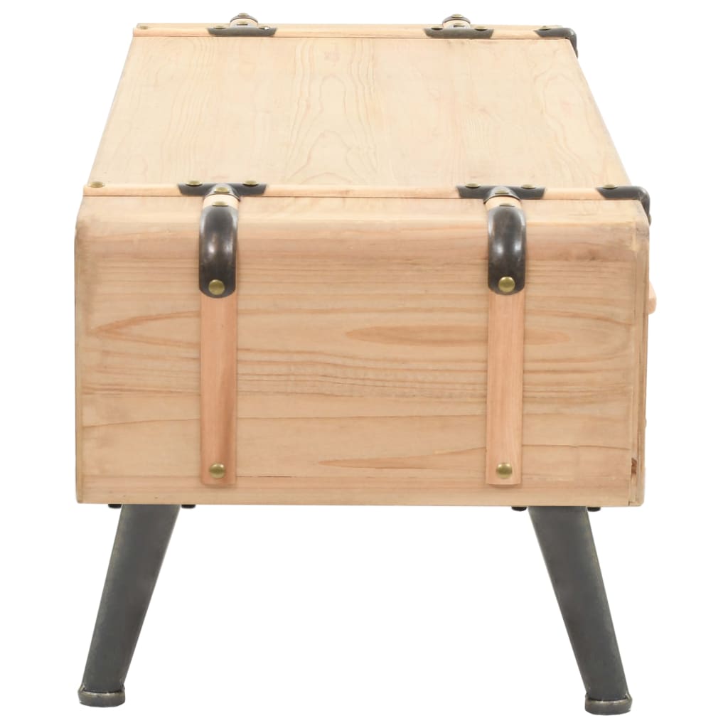 vidaXL Meuble TV bois de sapin massif 120x33x35 cm