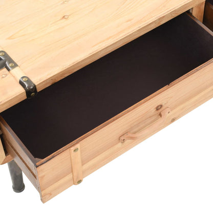 vidaXL Meuble TV bois de sapin massif 120x33x35 cm
