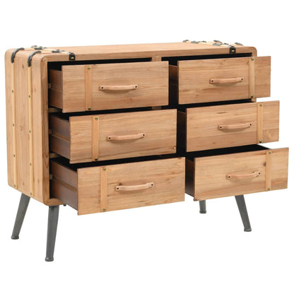 vidaXL Schubladenkommode Massivholz Tanne 91x35x73 cm