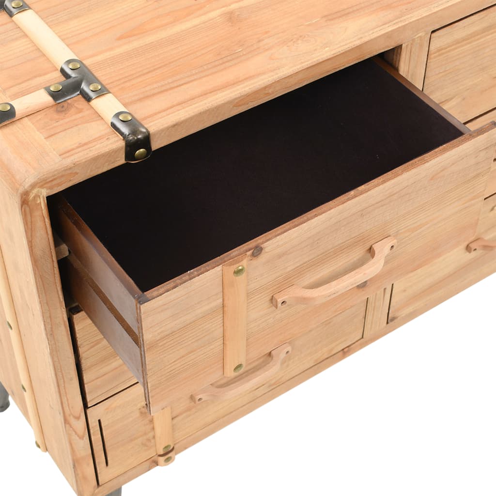vidaXL Schubladenkommode Massivholz Tanne 91x35x73 cm