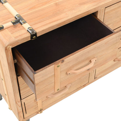 vidaXL Schubladenkommode Massivholz Tanne 91x35x73 cm