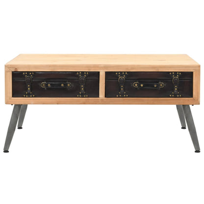 vidaXL Table basse en bois de sapin massif 115 x 55 x 50 cm