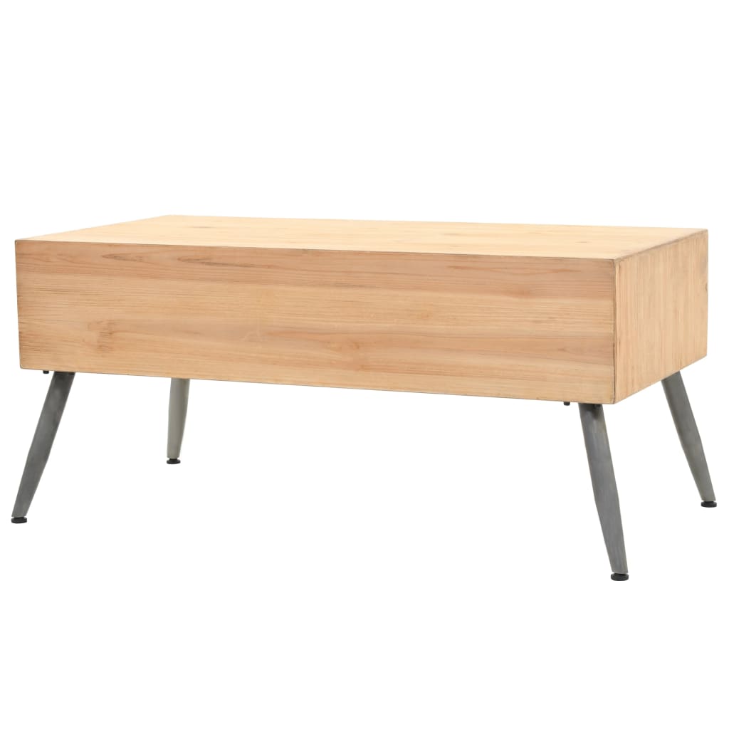 vidaXL Table basse en bois de sapin massif 115 x 55 x 50 cm