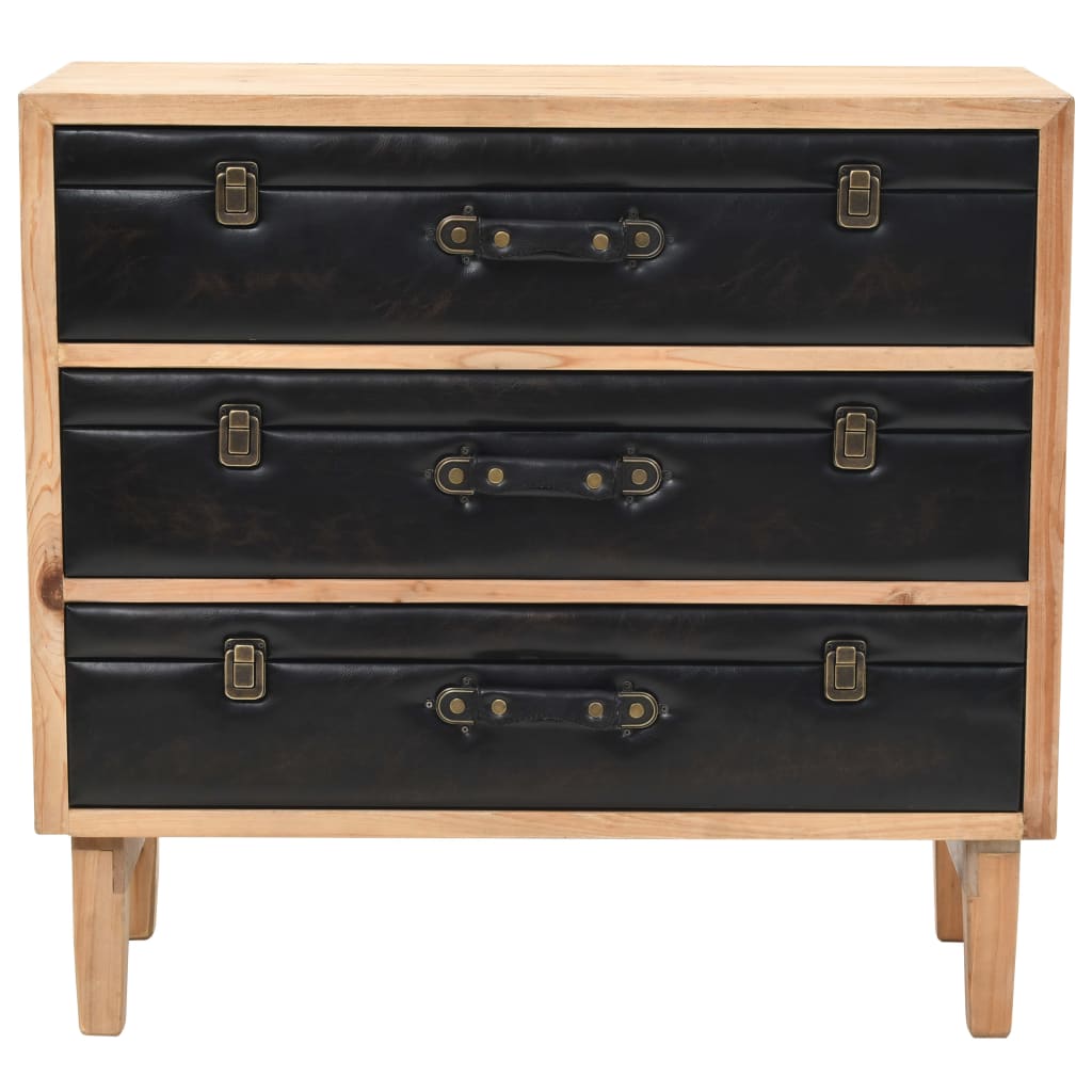 vidaXL Schubladenkommode Massivholz Tanne 80x36x75 cm