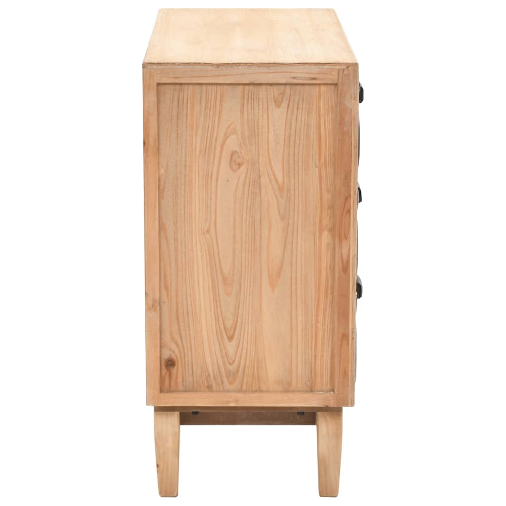 vidaXL Schubladenkommode Massivholz Tanne 80x36x75 cm