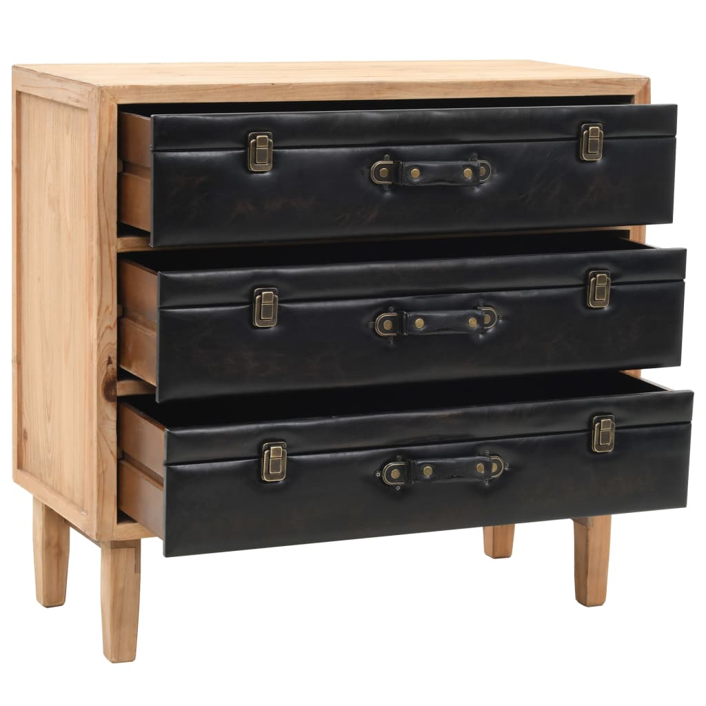 vidaXL Schubladenkommode Massivholz Tanne 80x36x75 cm
