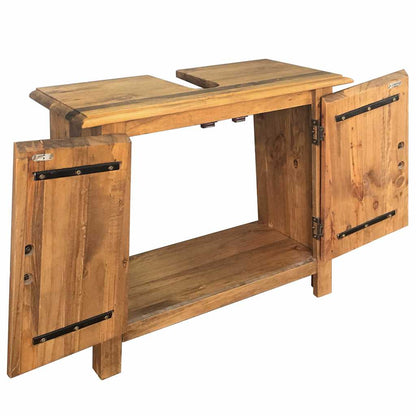 vidaXL Badezimmer-Unterschrank Massivholz Kiefer 70x32x63 cm