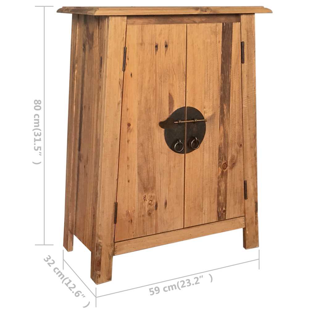 vidaXL Bad-Beistellschrank Massivholz Kiefer 59x32x80 cm