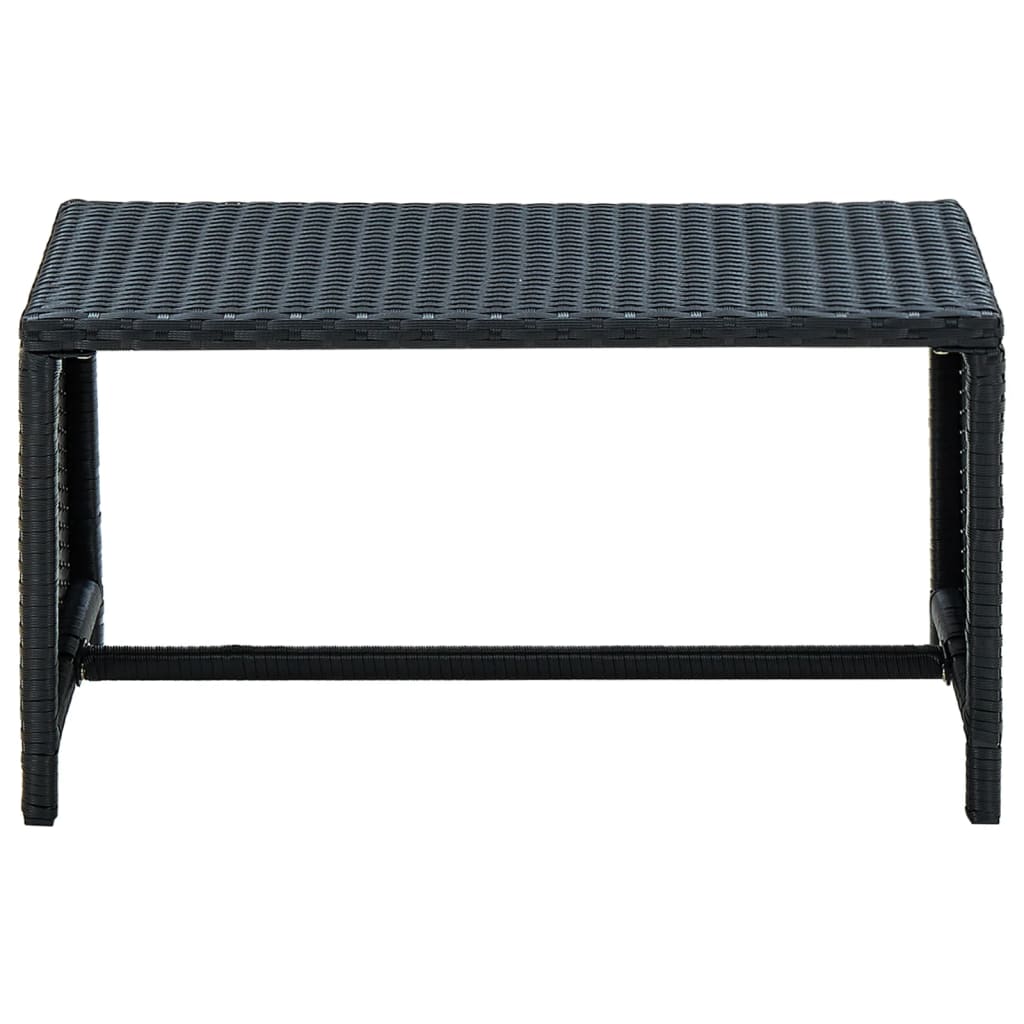 vidaXL Salon de jardin 4 pcs avec coussins résine tressée noir