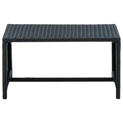 vidaXL Salon de jardin 4 pcs avec coussins résine tressée noir