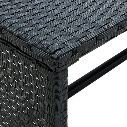 vidaXL Salon de jardin 4 pcs avec coussins résine tressée noir